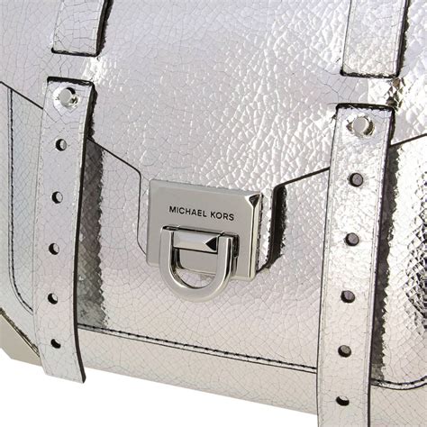 michael kors mitchell satchel md tote|Michael Kors manhattan silver bag.